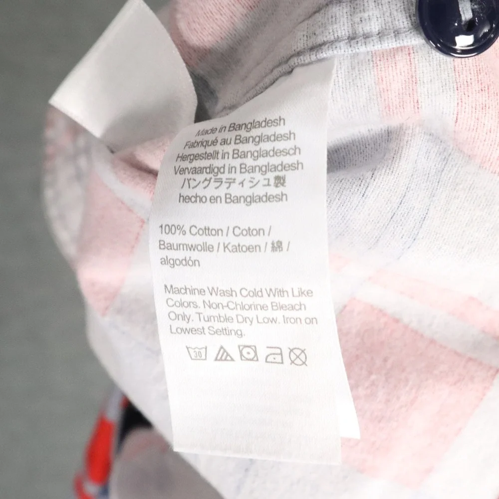 J.Crew New York Chamois Shirt Mens L Red Blue Gray Plaid 100% Cotton Classic Fit